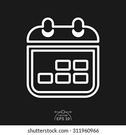Flat icon of calendar.