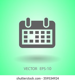 Flat icon of calendar