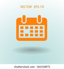Flat icon of calendar