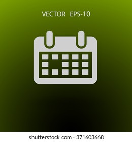 Flat icon of calendar