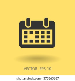 Flat icon of calendar