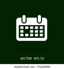Flat icon of calendar