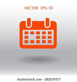 Flat icon of calendar