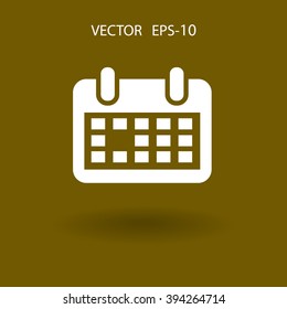 Flat icon of calendar