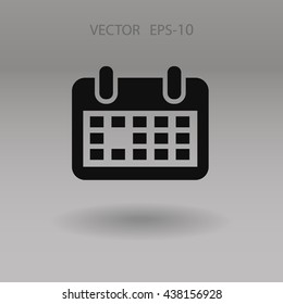 Flat icon of calendar