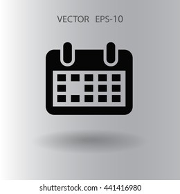Flat icon of calendar