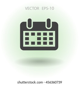 Flat icon of calendar