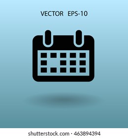 Flat icon of calendar