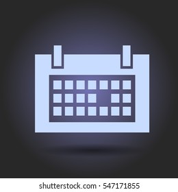 Flat icon of calendar