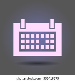 Flat icon of calendar