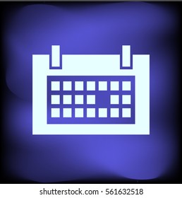 Flat icon of calendar
