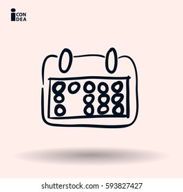 Flat icon of calendar