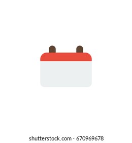 Flat Icon Calendar Element. Vector Illustration Of Flat Icon Date Isolated On Clean Background. Can Be Used As Calendar, Date And Day Symbols.