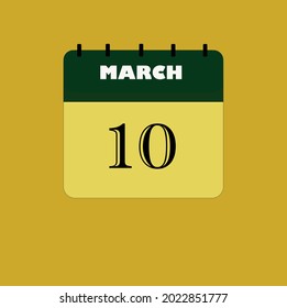 Flat icon calendar isolated on black background. Vector illustration.