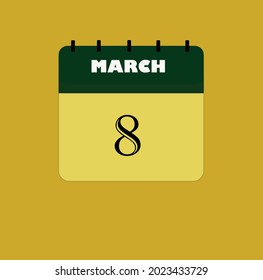 Flat icon calendar isolated on black background. Vector illustration.