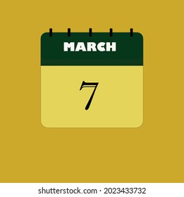 Flat icon calendar isolated on black background. Vector illustration.