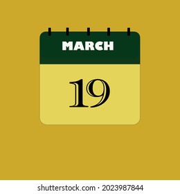Flat icon calendar isolated on black background. Vector illustration.