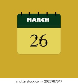 Flat icon calendar isolated on black background. Vector illustration.