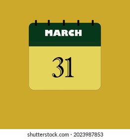 Flat icon calendar isolated on black background. Vector illustration.