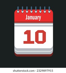 Flat icon calendar isolated on black background. Vector illustration.