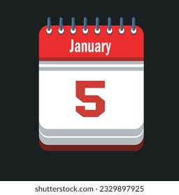Flat icon calendar isolated on black background. Vector illustration.