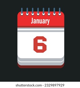 Flat icon calendar isolated on black background. Vector illustration.