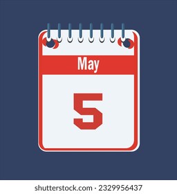Calendario de icono plano aislado en fondo azul. Ilustración vectorial.