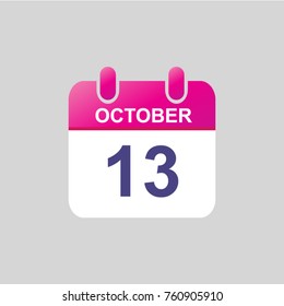 Flat icon calendar isolated on gray background. Vector illustration.