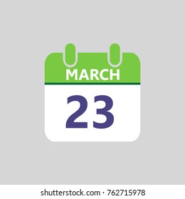 Flat icon calendar isolated on gray background. Vector illustration.