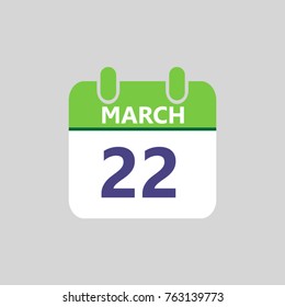 Flat icon calendar isolated on gray background. Vector illustration.