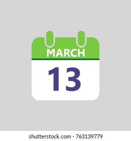 Flat icon calendar isolated on gray background. Vector illustration.