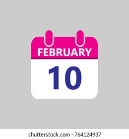 Flat icon calendar isolated on gray background. Vector illustration.