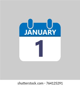 Flat icon calendar isolated on gray background. Vector illustration.