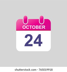 Flat icon calendar isolated on gray background. Vector illustration.