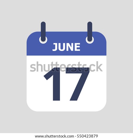 Flat icon calendar isolated on gray background. Vector illustration.