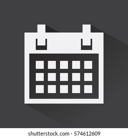 Flat Icon Of Calendar. Simple Calendar Symbol. Vector Illustration