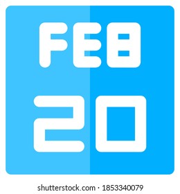 Flat icon of Calendar, suitable for a part of the house or home icon set