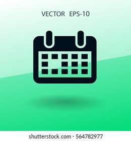 Flat icon of calendar. vector illustration