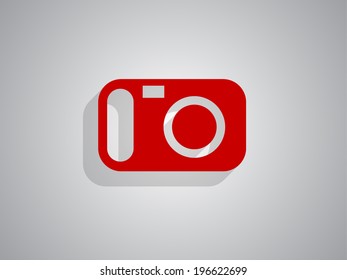 Flat icon of a camera
