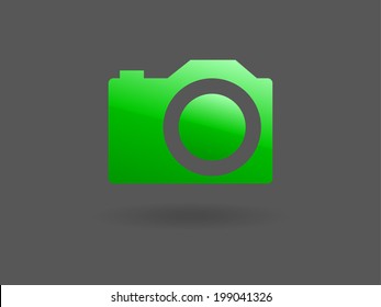 Flat icon of a camera