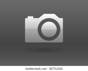 Flat icon of a camera