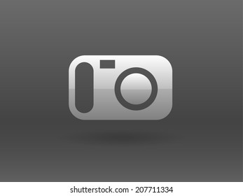 Flat icon of a camera