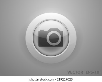 Flat icon of a camera