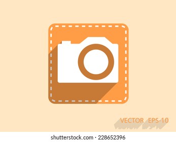 Flat icon of a camera