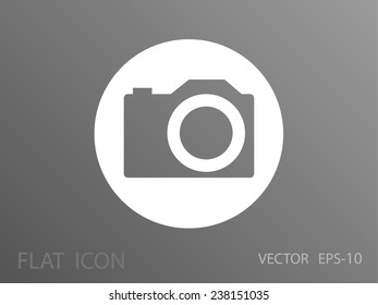 Flat icon of a camera