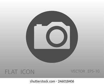 Flachsymbol einer Kamera