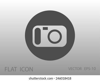 Flat icon of a camera