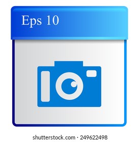 Flat icon of a camera