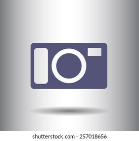 Flat icon of a camera