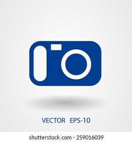 Flat icon of a camera